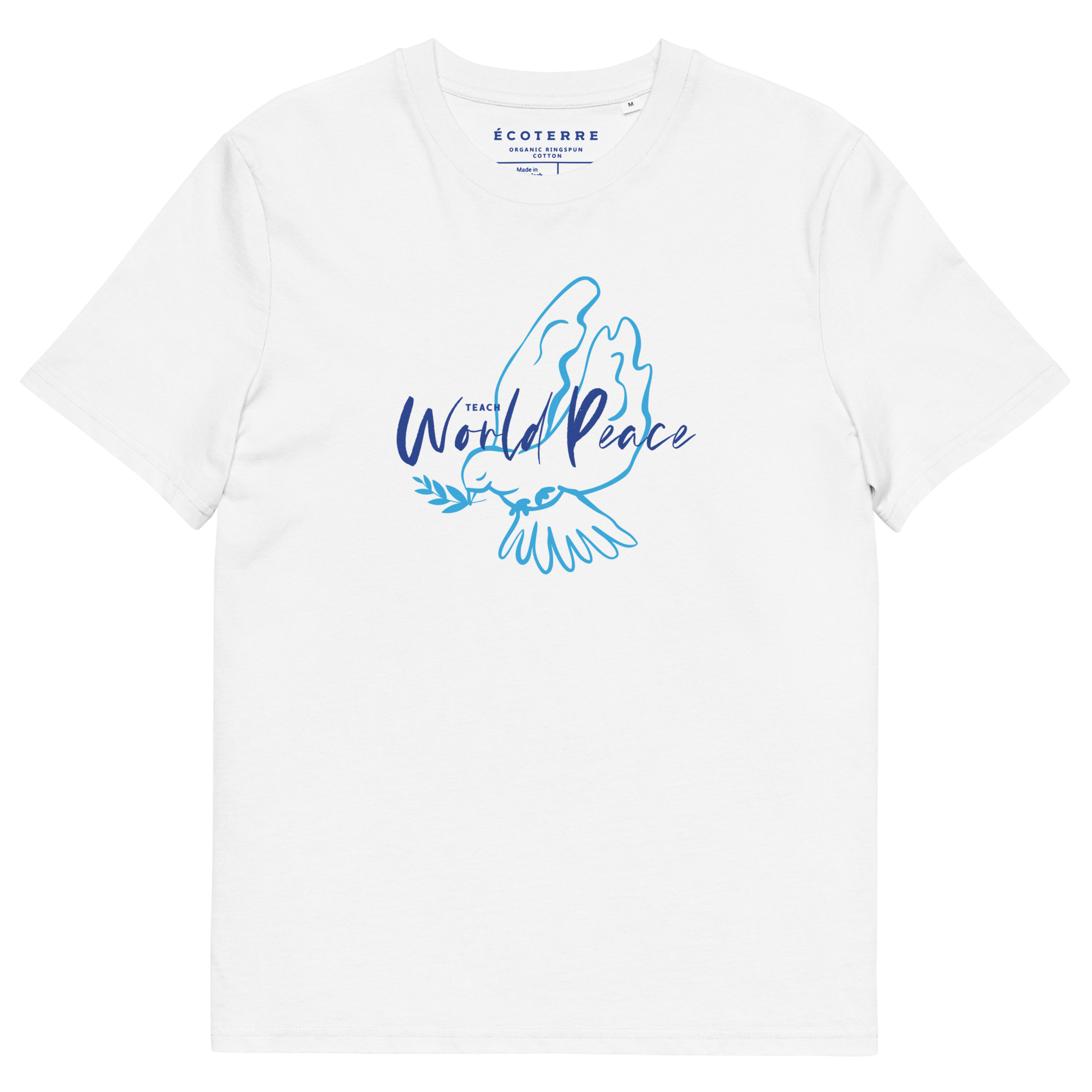 World Peace Mens Organic Cotton Classic Eco T-shirt - PUBLIQTEE
