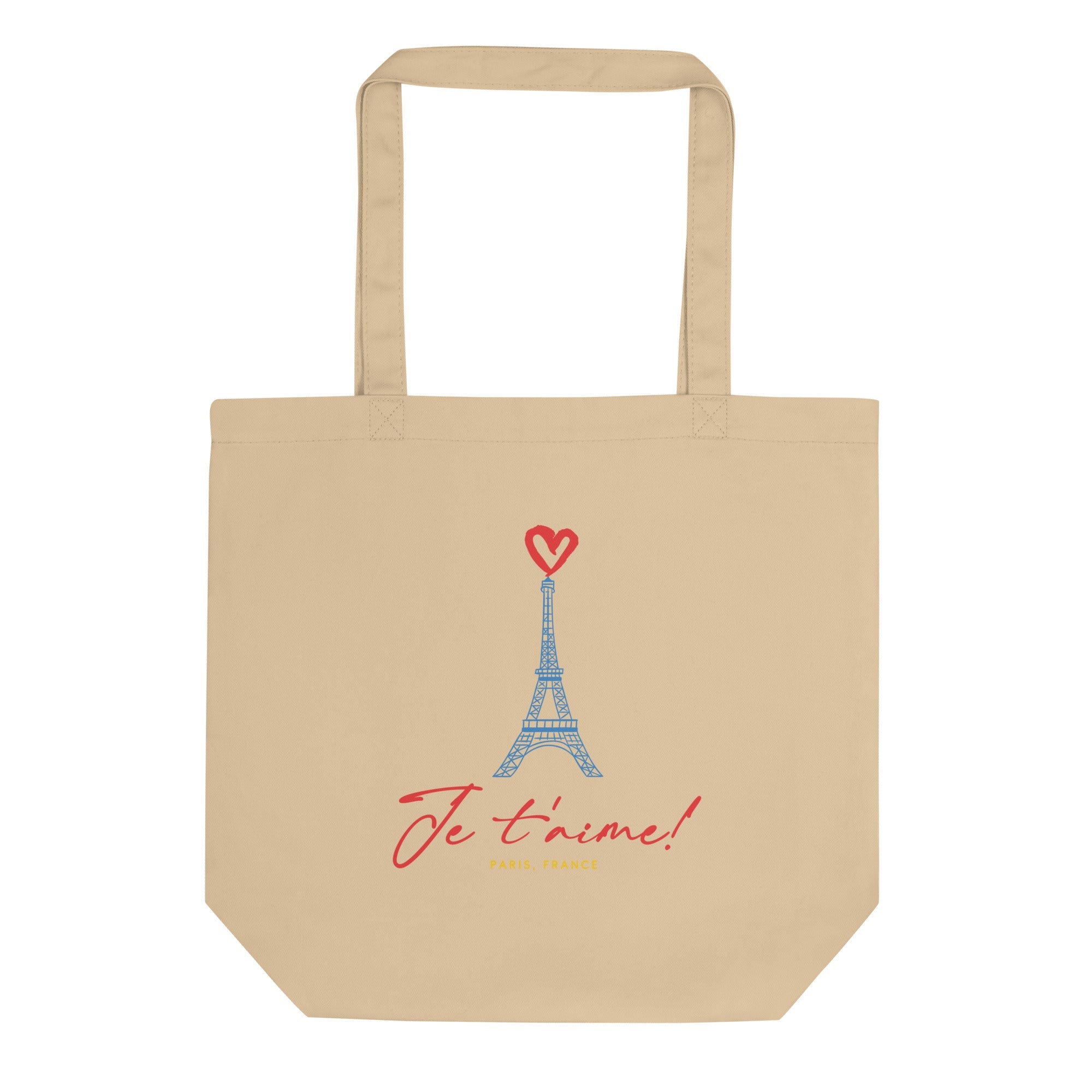 Je t'aime Paris Medium Organic Eco Tote 100% certified organic cotton Denim Large Baby Tote Bag100% Cotton Eco Denim Tote BagCotton Blue Jean Eco Tote - PUBLIQTEE