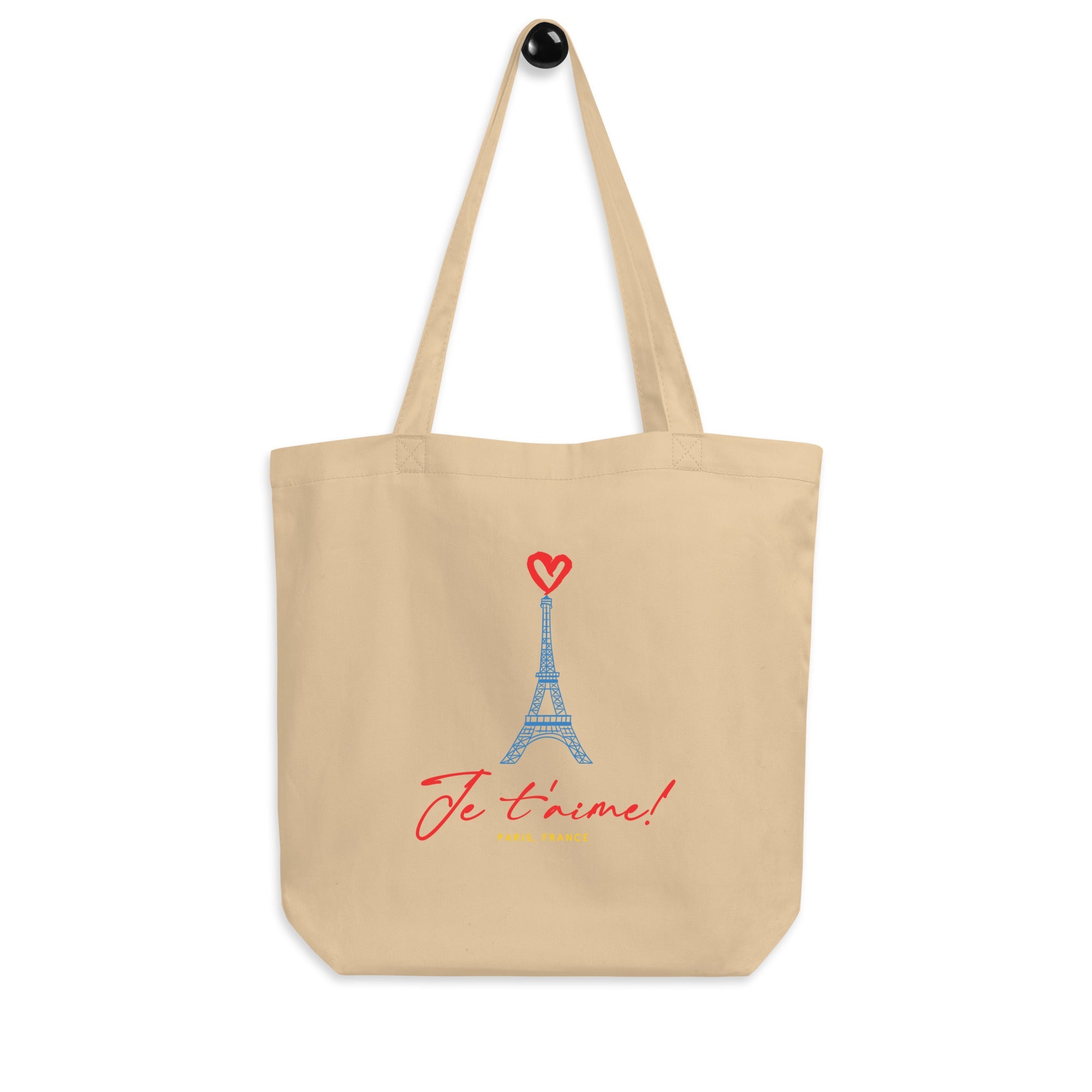Je t'aime Paris Medium Organic Eco Tote 100% certified organic cotton Denim Large Baby Tote Bag100% Cotton Eco Denim Tote BagCotton Blue Jean Eco Tote - PUBLIQTEE