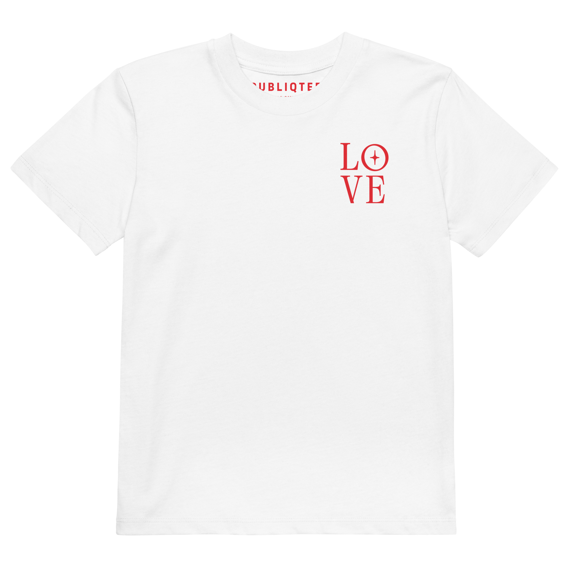 Love & Hearts Kid/Youth Eco Tee GirlsGirls Eco T-shirtsGirls Eco - friendly organic cotton T-shirts - PUBLIQTEE