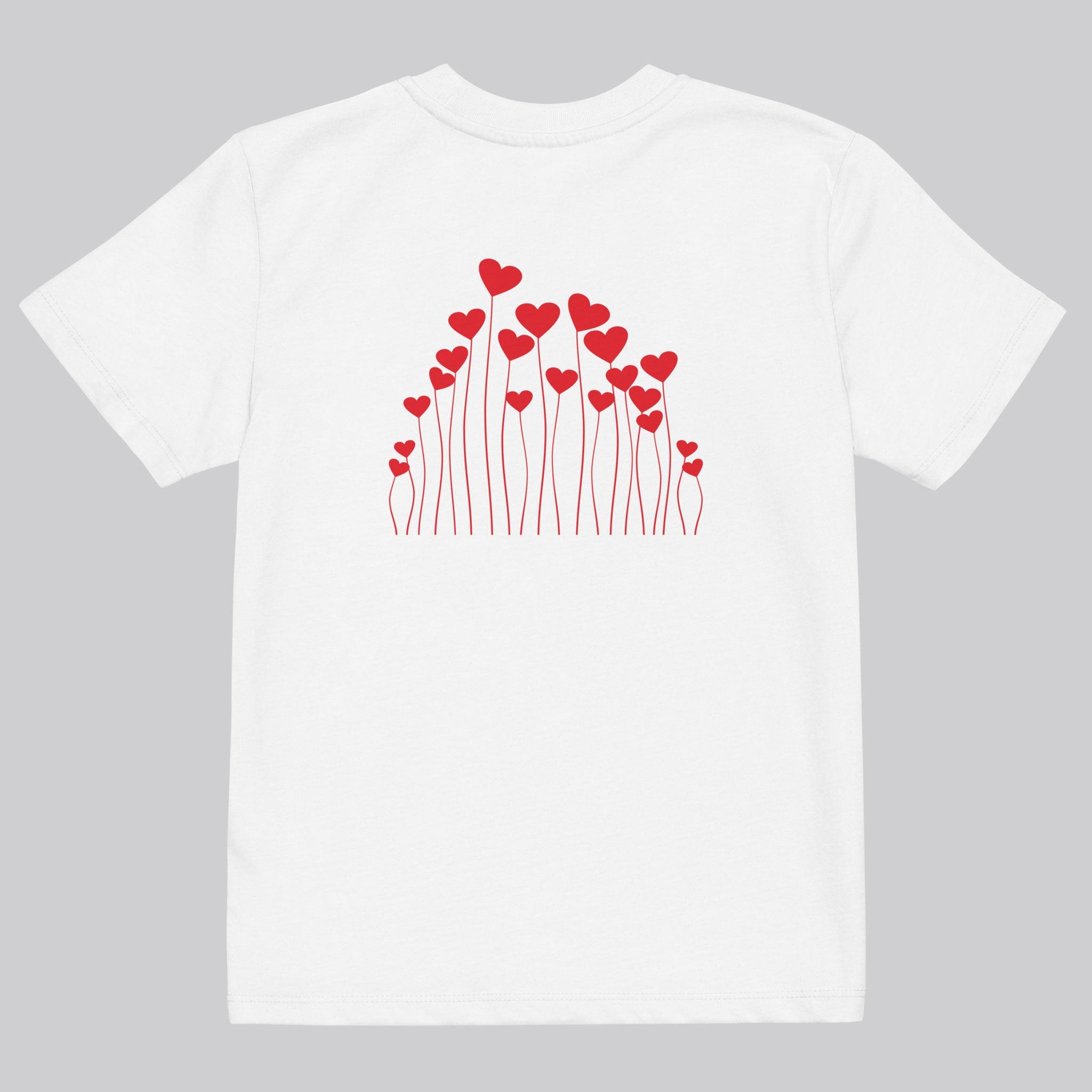 Love & Hearts Kid/Youth Eco Tee GirlsGirls Eco T-shirtsGirls Eco - friendly organic cotton T-shirts - PUBLIQTEE