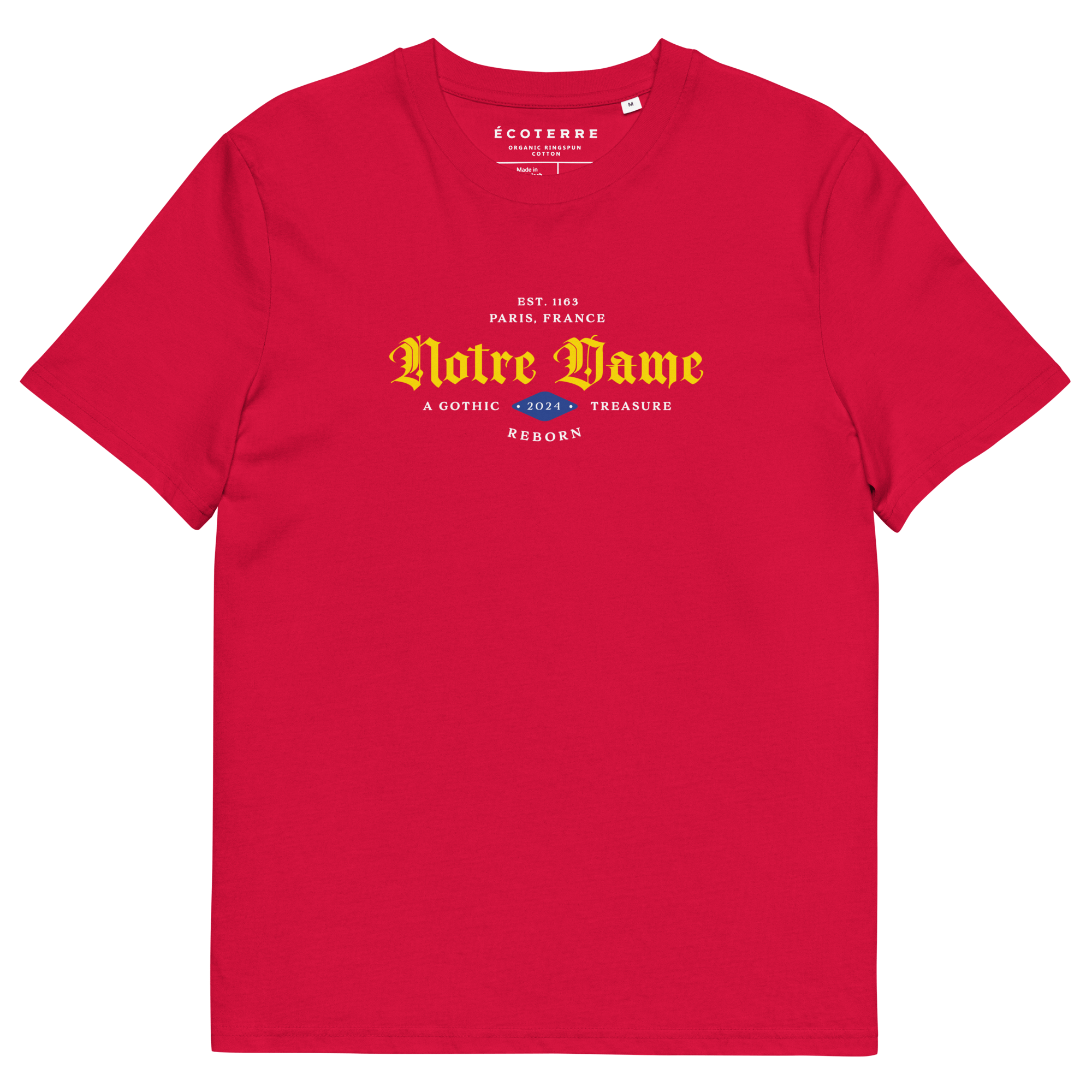 Notre Dame Classic Organic Cotton Eco T-shirt 100% Cotton Adult eco - friendly Men’s T-shirts100% Cotton Adult eco - friendly womens T-shirts100% Cotton Adult T-shirts - PUBLIQTEE