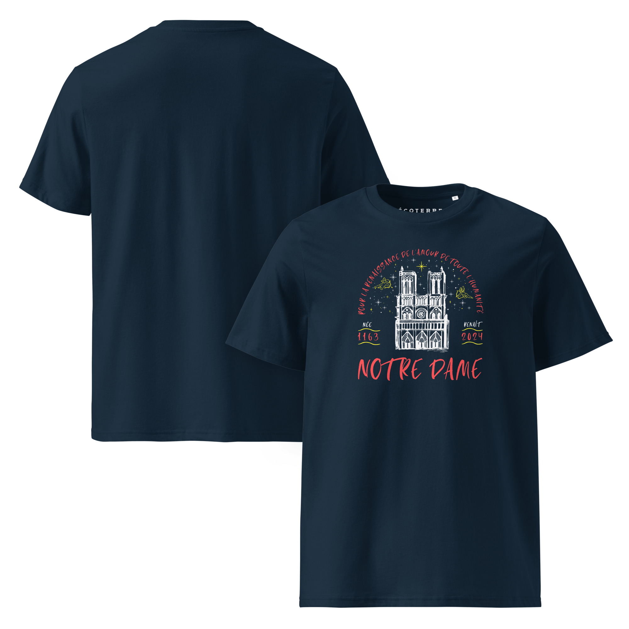 Notre Dame Organic Cotton Classic Eco T-shirt 100% Cotton Adult eco - friendly Men’s T-shirts100% Cotton Adult eco - friendly womens T-shirts100% Cotton Adult T-shirts - PUBLIQTEE