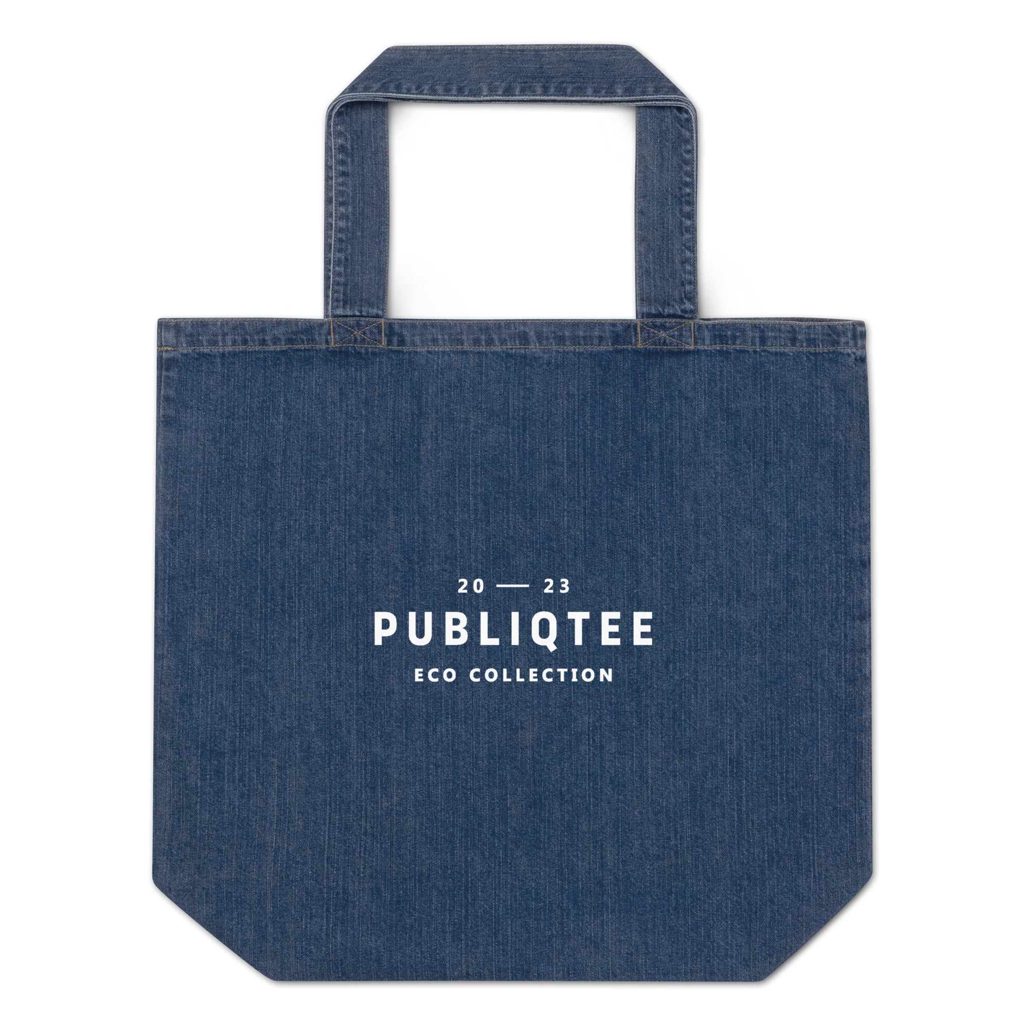 PubliqTee Organic Cotton Eco Denim Tote 100% certified organic cotton Denim Large Baby Tote Bag100% Cotton Eco Denim Tote BagCotton Blue Jean Eco Tote - PUBLIQTEE