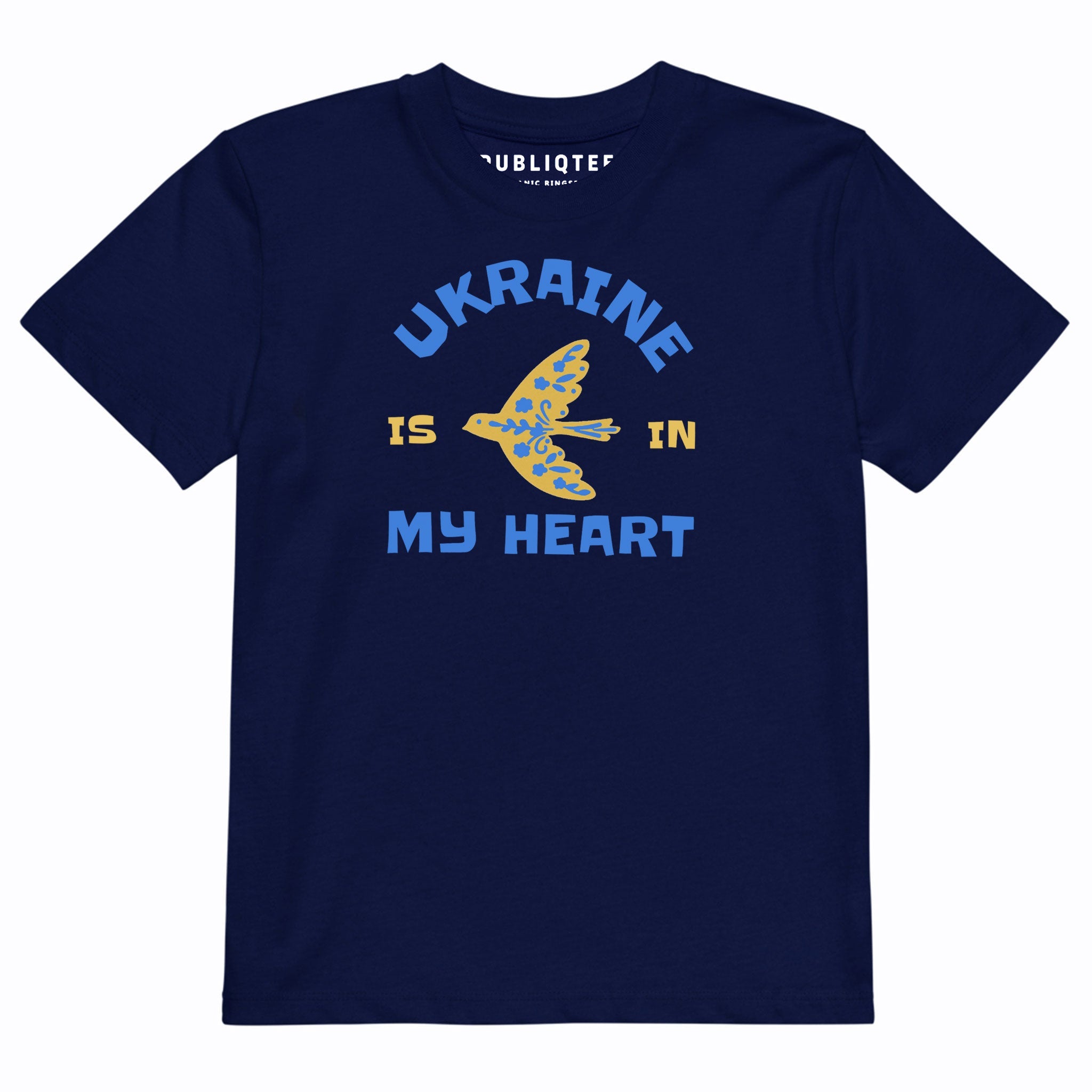 Ukraine Heart Kid/Youth Eco Tee BoysBoys Eco T-shirtsBoys Eco - friendly organic cotton T-shirts - PUBLIQTEE