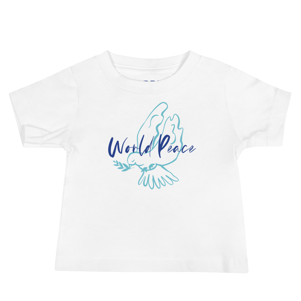 World Peace Boys Baby Cotton Tee Baby and Toddler Cotton TeesBaby and Toddler T-shirtsBaby Cotton Tees - PubliqTee