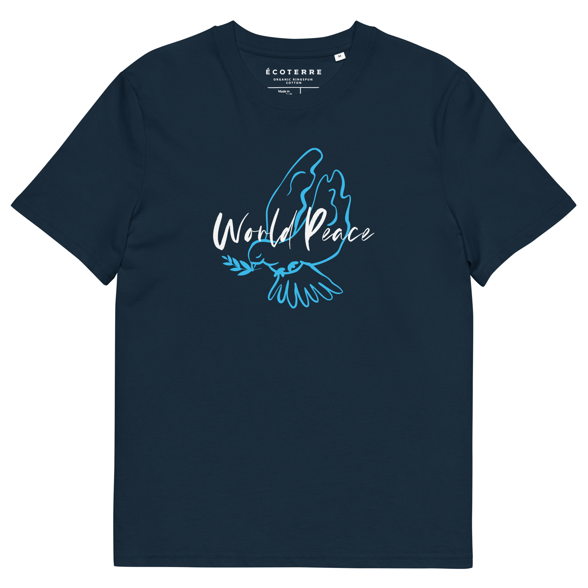 World Peace Womens Classic Organic Cotton Eco T-shirt 100% Cotton Adult eco - friendly womens T-shirts100% Cotton Adult T-shirts100% Cotton Adult Unisex T-shirts - PubliqTee